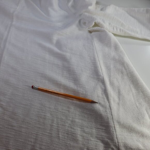 Chicos Zenergy Blue WhiteFloral Embroidered Open Floral Jacket Sweater Size 3 XL - Picture 10 of 16